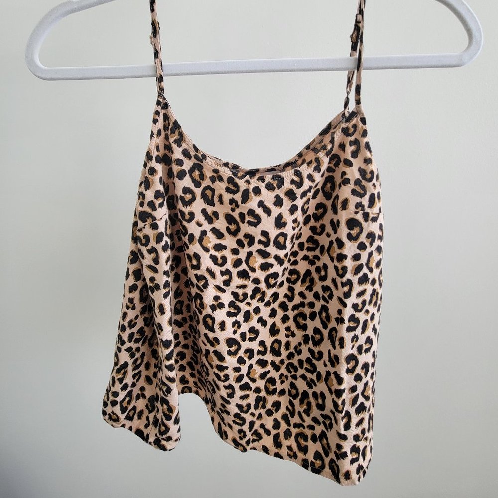 H&M flowy leopard print tank top